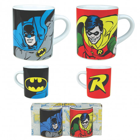 Inconditionnel des comics Batman, ces deux mini mugs so geek mettant Batman et Robin à l’honneur sont faits pour vous ! Buvez votre café en duo avec chic et geek-attitude à l’aide de ces tasses à expresso Batman…