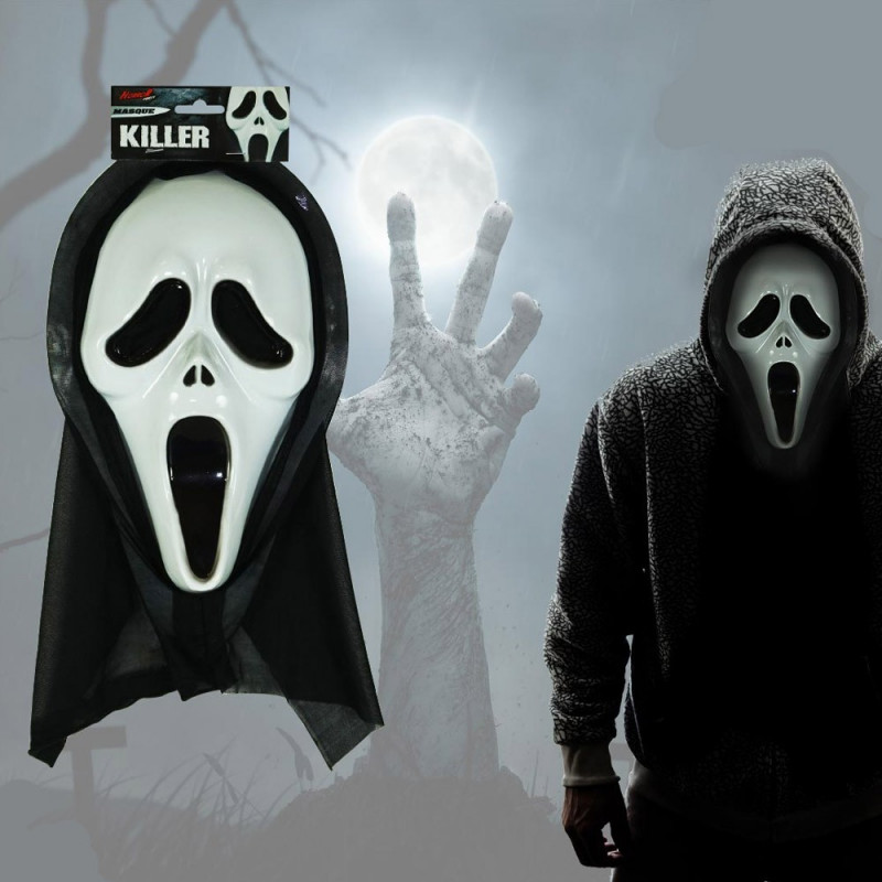 Le masque terrifiant du tueur dans les films Scream.