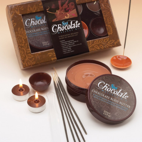 Ce coffret de massage chocolat aux multiples accessoires est réservé à tous les gourmands qui ont besoin de se détendre