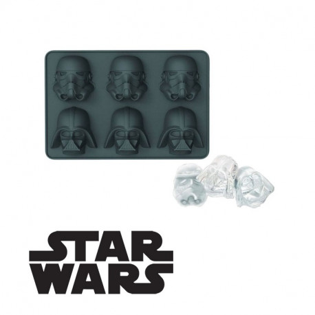 Créez 6 glaçons du côté obscur de la Force avec ce moule à glaçons Star Wars à l’effigie des casques de Dark Vador et des Stormtroopers 