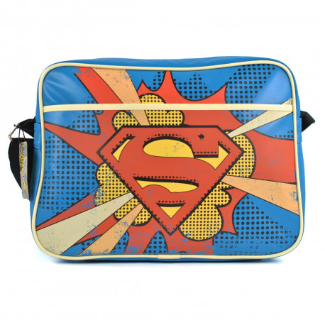 es fans du comics Superman tomberont à coup sûr sous le charme de ce sac à bandoulière Superman au look rétro et geek