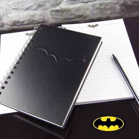 Cahier de notes à spirales à l'effigie de Batman