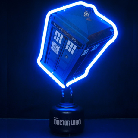 faites un tour du côté du Tardis avec cette lampe néon bleu Tardis 