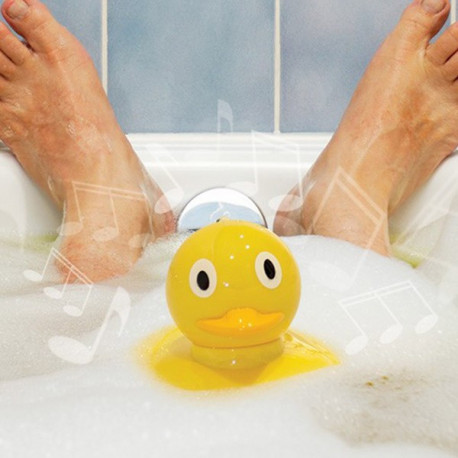 Un haut-parleur en forme de canard pour écouter de la musique sous la douche ou dans le bain