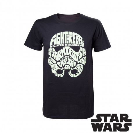 Affichez votre passion pour la saga Star Wars avec ce t-shirt geek où un Stormtrooper façon calligraphie est mis à l’honneur