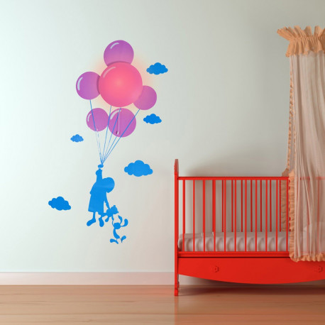 Illustration des de la lampe murale enfant et ballons