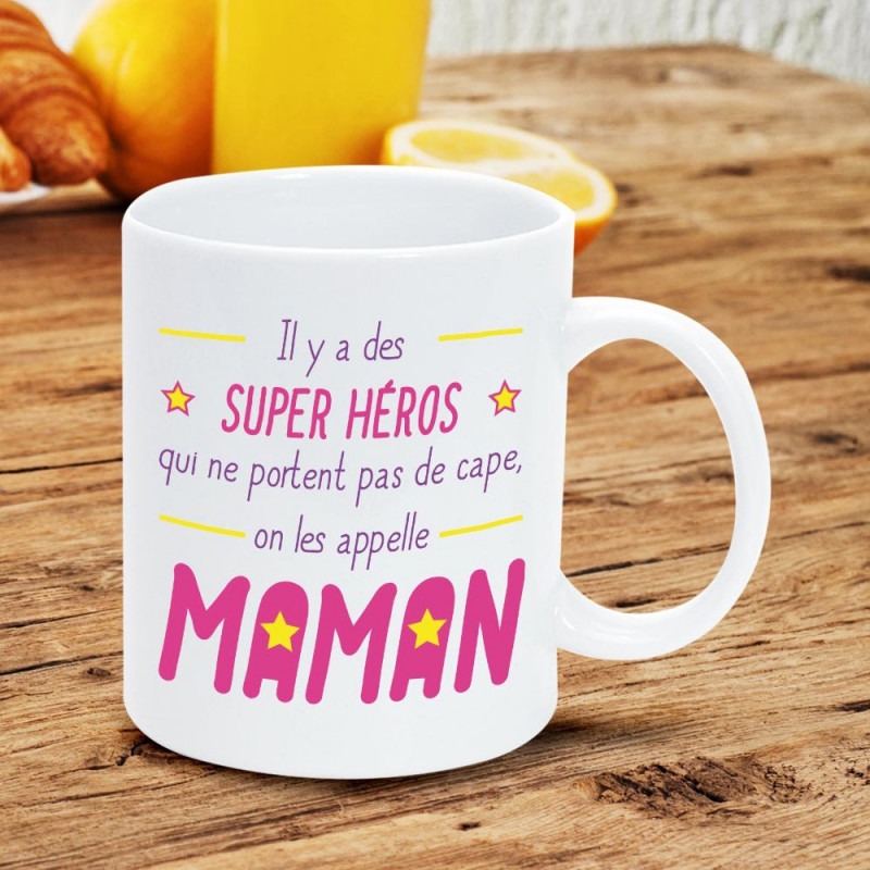 Cadeau Fête des Mères : mug maman super-héros sur Logeekdesign