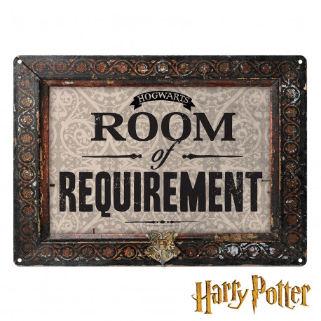 PETITE PLAQUE MÉTALLIQUE HARRY POTTER - Salle sur demande