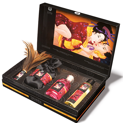 Partagez un moment sensuel et romantique à deux avec ce coffret Shunga japonais à la senteur « fraises et champagne